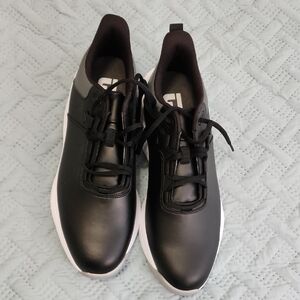 FootJoy Black Athletic Golf Shoes with White Soles
